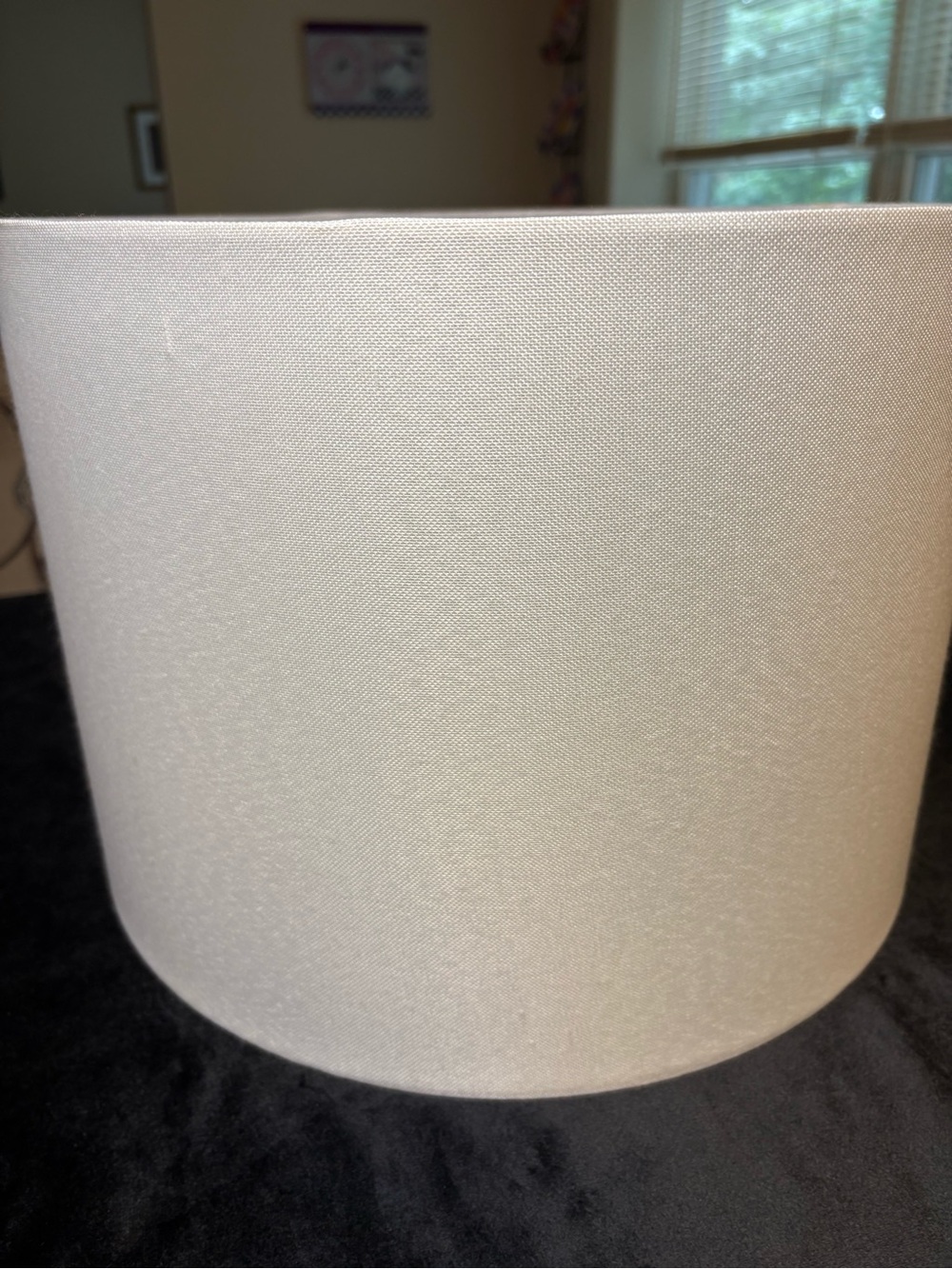 Classic Drum Lampshade Crisp White Textured - Picture 4 of 8